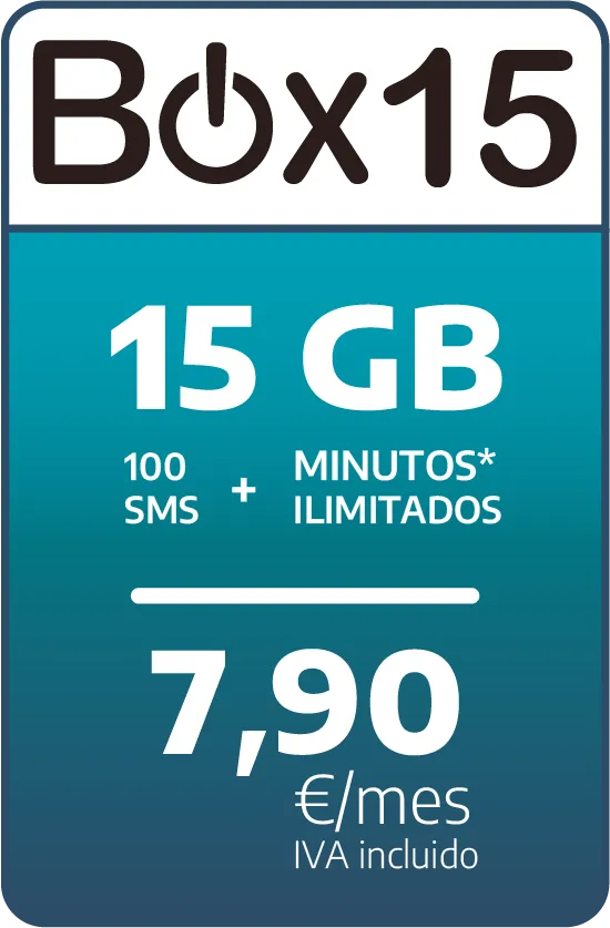 Fibratown - Tarifas Onmovil - Box 15 - 15GB + 100sms + minutos ilimitados por 7,90€/mes IVA Incluido