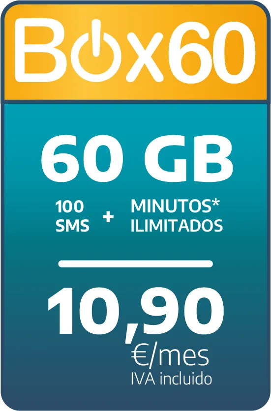 Fibratown - Tarifas Onmovil - Box 60 - 60GB + 100sms + minutos ilimitados por 10,90€/mes IVA Incluido - *Solo para nuevas altas